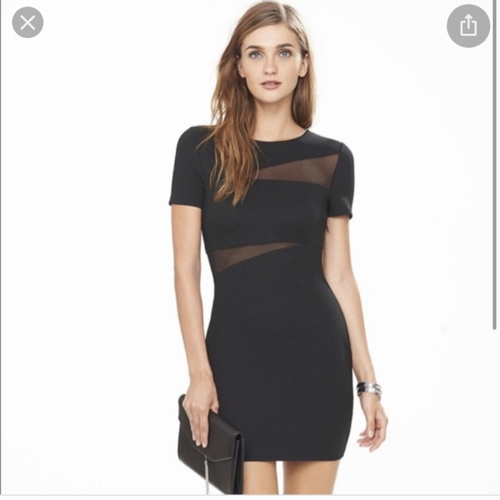Black Mesh Cutout Dress